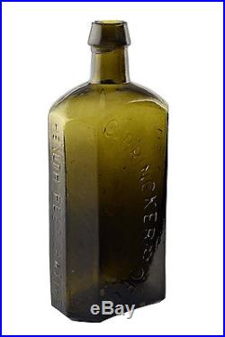 Antique 19th Century C. Brinckerhoffs Health Restorative New York Glass Bottle