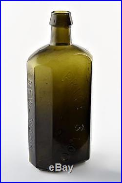 Antique 19th Century C. Brinckerhoffs Health Restorative New York Glass Bottle