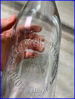 Antique 32 oz Soda Bottle Embossed Risedorph Bottling Kinderhook NY New York