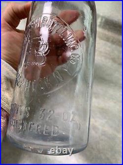 Antique 32 oz Soda Bottle Embossed Risedorph Bottling Kinderhook NY New York