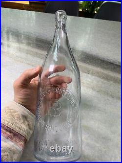 Antique 32 oz Soda Bottle Embossed Risedorph Bottling Kinderhook NY New York