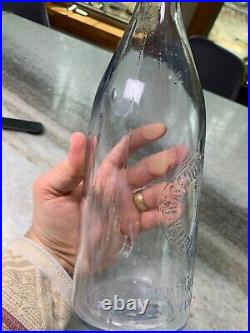 Antique 32 oz Soda Bottle Embossed Risedorph Bottling Kinderhook NY New York