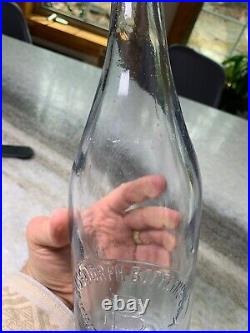 Antique 32 oz Soda Bottle Embossed Risedorph Bottling Kinderhook NY New York