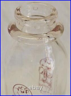 Antique 6 Glass Milk Bottle Skiff's Dairy Farm Gloversville NY 5 Digit Phone #