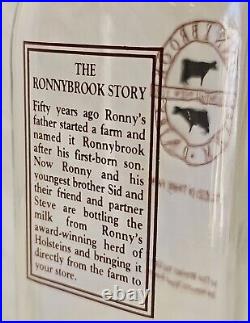 Antique 7 Glass Milk Creamry Bottle Ronnybrook Dairy Farm Ancramdale NY ½ Litre