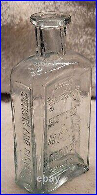 Antique 7 Sutherland Sisters Hair Grower New York Restorer Tonic Bottle Cure All