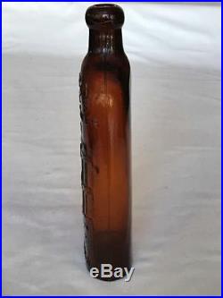 Antique Amber Glass Bottle Warner's Safe Liver & Kidney Cure Rochester NY