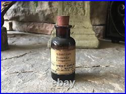 Antique Apothecary Pharmacy Bottle Tincture Benzoin Dunkirk New York Cork Rare