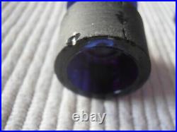 Antique Apothecary Poison Bottles COBALT BLUE Pair Labels Buffalo NY 3 pc mold