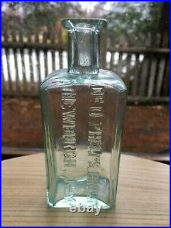 Antique Aqua Bottle Medicine/Medicinal Dr. O. Phelps Brown Newburgh NY New York