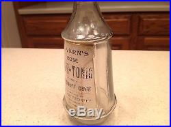 Antique Barber Hair Tonic Bottle Apothecary Le Varn's Granville New York