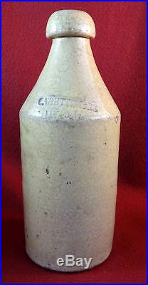 Antique Beer Bottle Stoneware C. Whittemore Ny New York