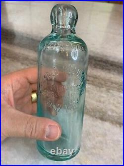 Antique Blob Top Fred Roshirt Bottle Schodack Center Rensselaer County NYC NY