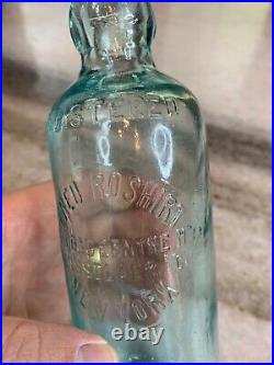 Antique Blob Top Fred Roshirt Bottle Schodack Center Rensselaer County NYC NY