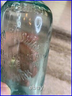 Antique Blob Top Fred Roshirt Bottle Schodack Center Rensselaer County NYC NY