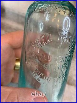 Antique Blob Top Fred Roshirt Bottle Schodack Center Rensselaer County NYC NY