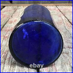 Antique Blue Glass TILDEN & CO. Tonic Quack Medicine Bottle NEW YORK Paper Label