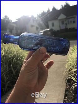 Antique Bottle C. Heimstreet&Co. Troy NY Cobalt Blue Bottle