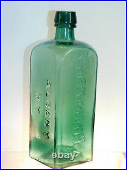 Antique Bottle Dr Townsend's Sarsaparilla Albany N. Y Blue Green Old Bottle 1880