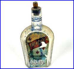 Antique Bottle French's Blue R T French Seltzer Soda Fountain Rochester NY