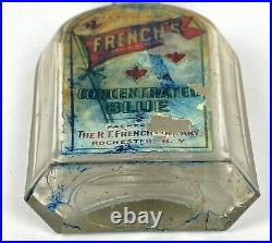 Antique Bottle French's Blue R T French Seltzer Soda Fountain Rochester NY