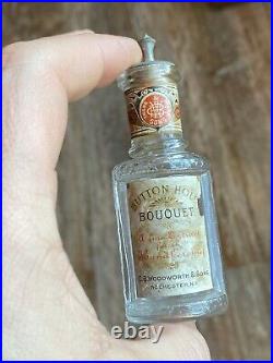 Antique CB Woodworth & Sons NY Bottle BUTTON HOLE BOUQET HANDKERCHIEF EXTRACT