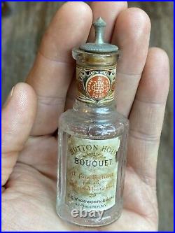 Antique CB Woodworth & Sons NY Bottle BUTTON HOLE BOUQET HANDKERCHIEF EXTRACT