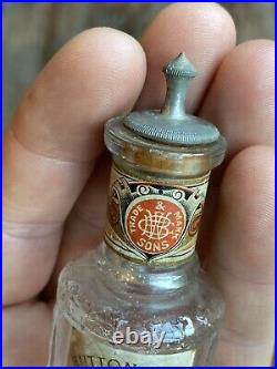 Antique CB Woodworth & Sons NY Bottle BUTTON HOLE BOUQET HANDKERCHIEF EXTRACT