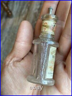 Antique CB Woodworth & Sons NY Bottle BUTTON HOLE BOUQET HANDKERCHIEF EXTRACT