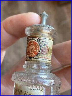 Antique CB Woodworth & Sons NY Bottle BUTTON HOLE BOUQET HANDKERCHIEF EXTRACT