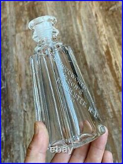 Antique CB Woodworth & Sons Perfume Triangle Bottle Rochester NY Splash Decanter