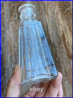 Antique CB Woodworth & Sons Perfume Triangle Bottle Rochester NY Splash Decanter