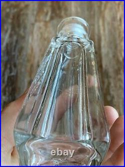 Antique CB Woodworth & Sons Perfume Triangle Bottle Rochester NY Splash Decanter