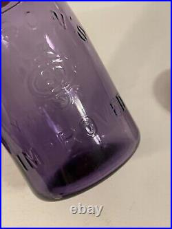 Antique CJFCo Mason's Improved Jar Clyde NY Amethyst Purple Quart Vintage RARE