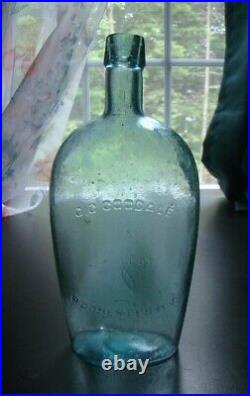 Antique Civil War Period C. C. GOODALE RCOHESTER, N. Y. Historical Whiskey Flask