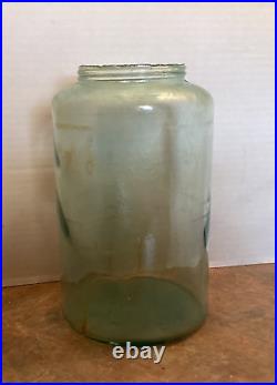 Antique Criessner & Co. NY No. 13 Aqua Jar 10 inches tall