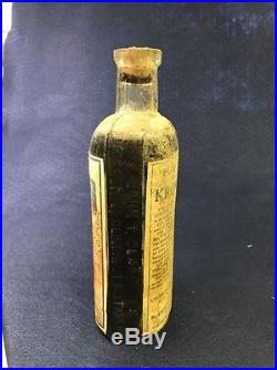 Antique Dr Claris Veterinary Horse Medicine Bottle Buffalo Ny Original Labels