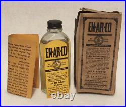 Antique En Ar Co Medicine Bottle WithBox National Remedy Co. New York Rare Version