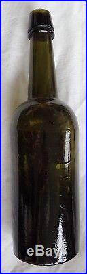 Antique Frank Blessing New York Rye Whiskey Ellenville Glass Works Bottle
