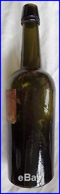Antique Frank Blessing New York Rye Whiskey Ellenville Glass Works Bottle