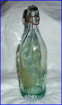 Antique Geo. Hofman 800 Crescent St. Astoria, LI Quart Bottle Blob Top withStopper