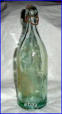 Antique Geo. Hofman 800 Crescent St. Astoria, LI Quart Bottle Blob Top withStopper