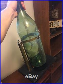 Antique Giant Glass Bottle Hennessy Advertising Schieffelen & Co New York City