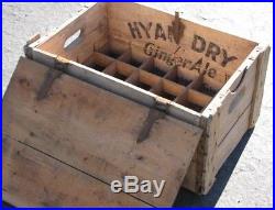 Antique HYAN DRY GINGER ALE Lang's Buffalo NY WOODEN BOTTLE CRATE Prohibition