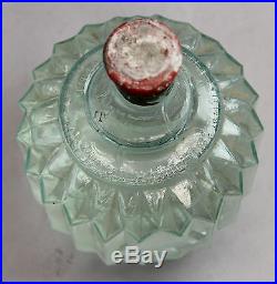 Antique Hayward Hand Grenade New York Fire Extinguisher Glass Mint Sealed Bottle