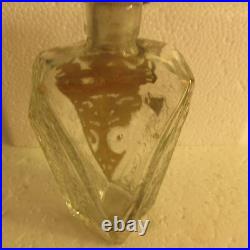Antique JASMINE Perfume Glass Bottle New York VANLY Vantine VTG lid Paper Label