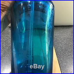 Antique KAY BEVERAGES CATSKILLS, NY 26oz Cobalt Blue Glass Soda Spritzer Bottle