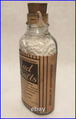 Antique Lad Salts Medicine Bottle Whitehall Pharmacal Co. New York NY Rare