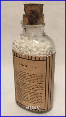 Antique Lad Salts Medicine Bottle Whitehall Pharmacal Co. New York NY Rare