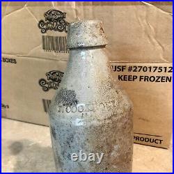 Antique Large Stoneware Beer Bottle T Cockroft Incised 1850s-60s New York Dug